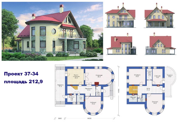 Проект коттеджа 212.9 кв. м.