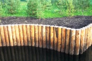 укрепления берега дубом