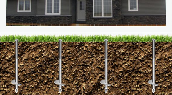 Фундамент на винтовых сваях