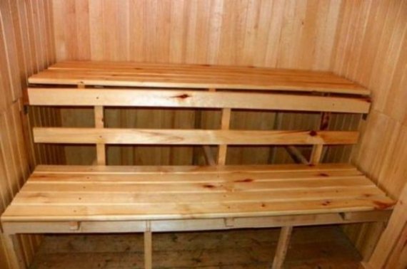 Полки в парилке своими руками: пошаговая инструкция Полки в парилке своими руками: пошаговая инструкция