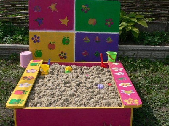  Детские песочницы для дачи своими руками 