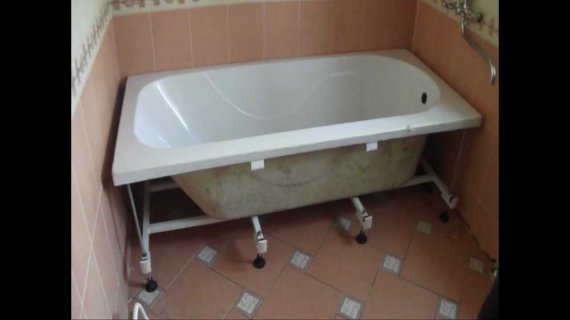 Установка акриловой ванны на каркасе своими руками  Установка акриловой ванны на каркасе своими руками