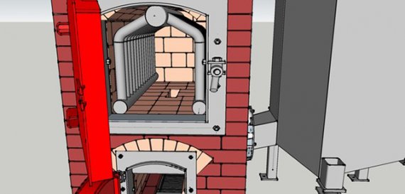 Как установить в печи котел для отопления?