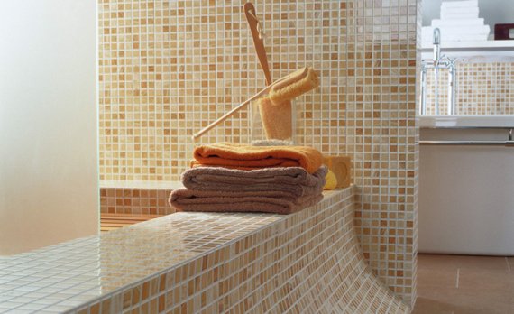  Мелкая плитка для ванной комнаты на сетке