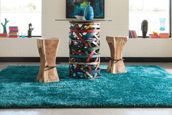  Бирюзовый ковер в интерьере