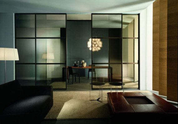 Перегородки из стекла