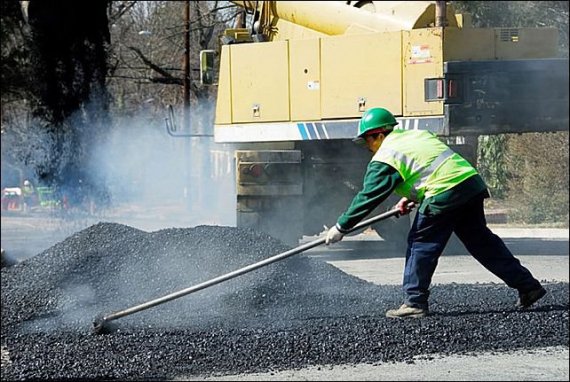 Этапы укладки асфальта