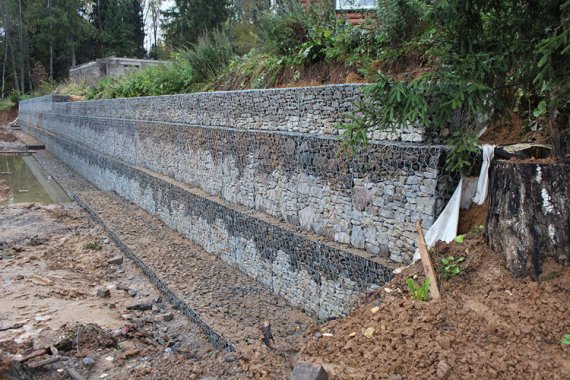 Подпорные стены из габионов