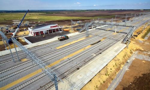 Строительство железной дороги в обход Украины пока ещё продолжается