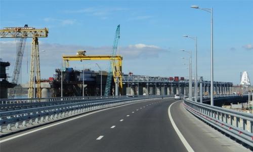 Железнодорожная часть Крымского моста. Ход строительства на октябрь 2018 года