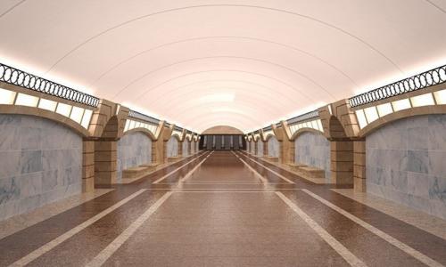 Питербург, метро: строительство станции «Горный институт»