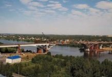 Подмосковье: ход строительства моста через Волгу в Дубне
