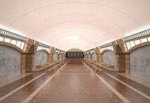 Питербург, метро: строительство станции «Горный институт»
