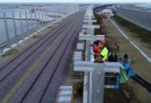 Крымский мост. Завершено возведение опор железнодорожной части моста