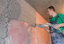 Машинная штукатурка: технология нанесения