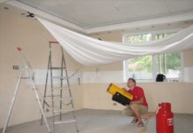 Технология установки натяжных потолков