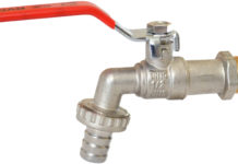 Установка фланцевого шарового крана