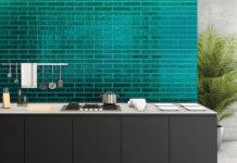 Отделка кухни с помощью плитки, керамогранита, клинкера, мозаики