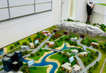 Ландшафтный макет:позволяет продемонстрировать расположение наземных элементов с окружающей натуральной природой