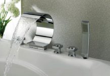 Каскадные смесители в современной ванной комнате