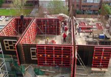 Монтаж опалубки под монолитный бетон