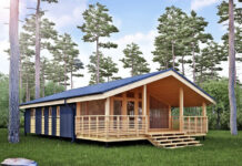 Одноэтажный каркасный дом с террасой – тепло, красиво, уютно