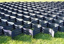 Применение объемной георешетки на дачном участке