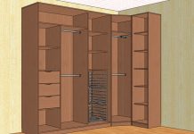 Виды и планировка углового шкафа купе