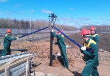 Установка винтовых свай