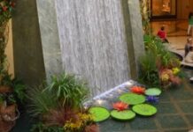 Декоративный водопад на садовом участке